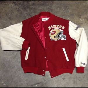 San Francisco  49ers Chalkline jacket letterman xl